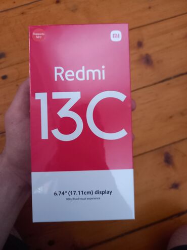 resmi 9 t: Xiaomi Redmi 13C, 128 GB, rəng - Qara, 
 Zəmanət, Sensor, Barmaq izi