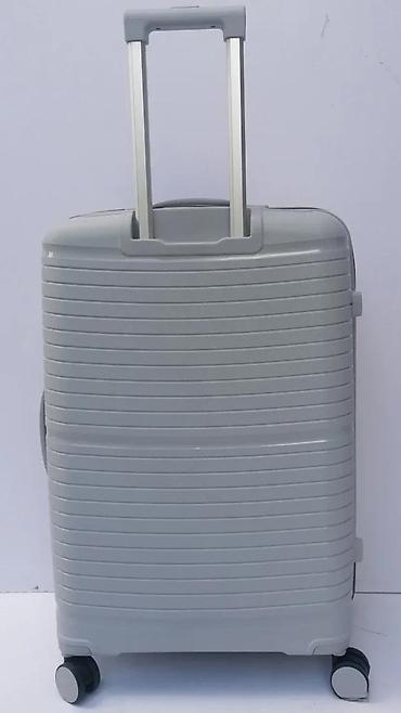 Putni koferi i torbe: Tvrdi kofer na točkiće – sivi - Materijal: izdržljiva tvrda školjka — 2