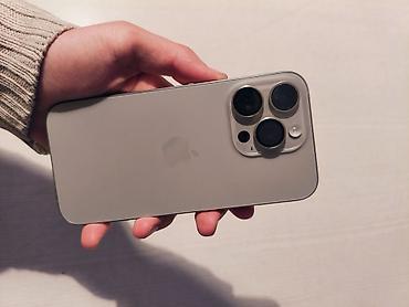 Apple iPhone: IPhone 15 Pro, Б/у, 256 ГБ, Natural Titanium, 89 % — 2