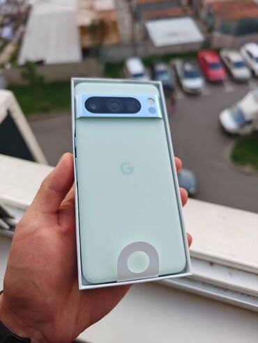смартфоны с хорошей камерой: Google Pixel 8 Pro, Б/у, 128 ГБ, цвет - Зеленый, 2 SIM, eSIM