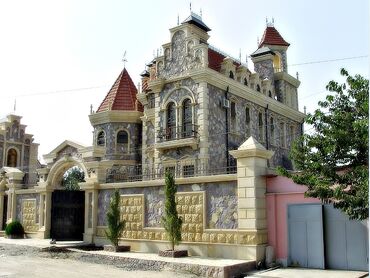 Fasad işləri: Shalale,cay,gol,ere dosheme,xasarlara ve evin fasadina tebii ve tokme — 9