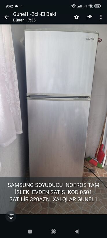 Soyuducular: 2 qapılı Samsung Soyuducu Satılır, rəng - Boz lalafo.az -da Soyuducular: 2 qapılı Samsung Soyuducu Satılır, rəng - Boz