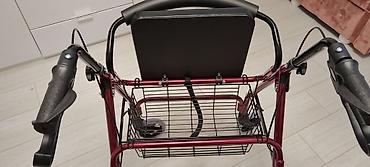 Hodalice, štake, štapovi za hodanje, kolica za hodanje: Rolator hodalica – NOVO - Stabilna aluminijumska konstrukcija u bordo — 9