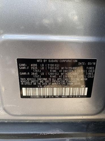 215 65 16 с: Subaru Outback: 2018 г., Автомат, Универсал — 3