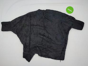 czarny sweter oversize: Ponczo damskie, rozmiar One size — 4