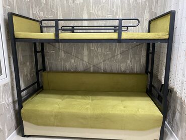 железный двухъярусный кровать: Двухъярусная Кровать, Б/у