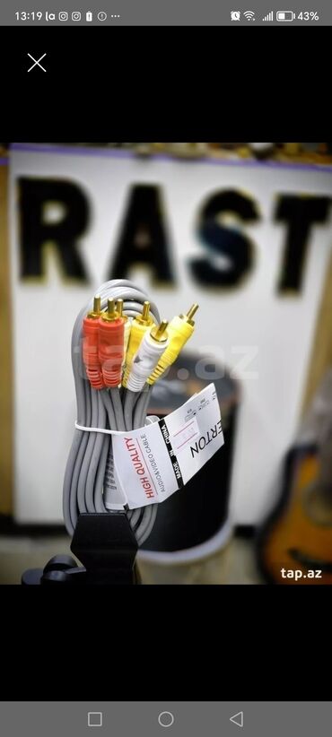 Kabellər, adapterlər: Kabel RC-F1 Musiqi alətləri kabeli RC-F1M SES KABELI Gitara kabeli — 19