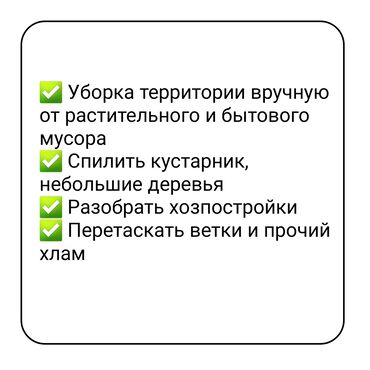 услуги по посадке деревьев: Уборка территории от мусора, веток и прочего хлама. Разбор хозпостроек