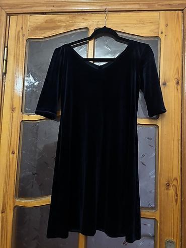 mexmer parca: Qara məxməri qadın donu - Material: yumşaq məxmər, toxunuşda zərif — 1