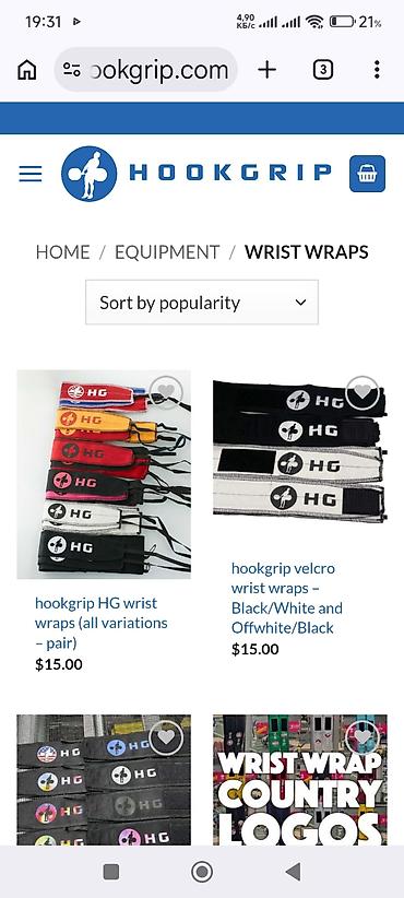 Bintlər, sarğılar: Hookgrip (HG) bilək sarğısı - Növ: qayçı ilə bağlanan klassik bilək — 3