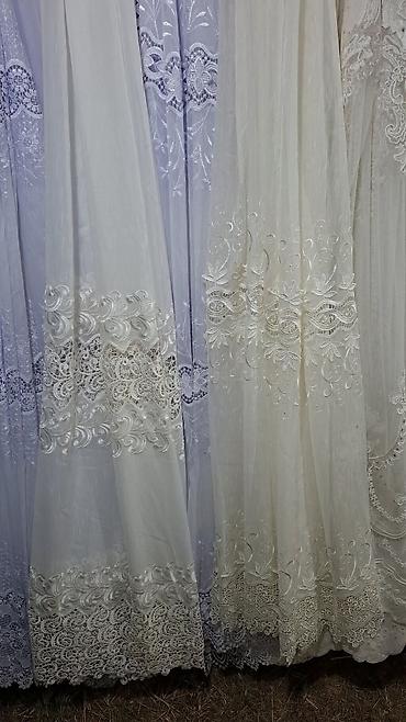 Zavese i draperije: Zavese od tila sa bogatim vezom - Materijal: proziran til (mrežasta — 11