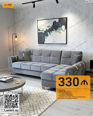 Künc divan – La Mini (Kod: 10515) - Ölçü: 260 × 160 sm - Mexanizm