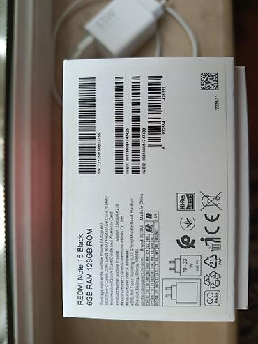 Mobil telefonlar: Redmi 128 GB, rəng - Qara, Zəmanət — 4