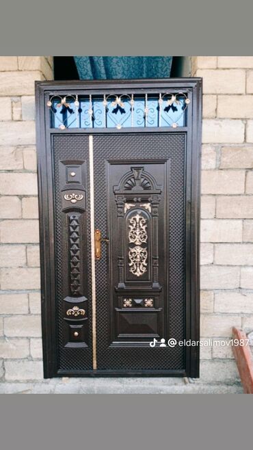 Giriş qapıları: Yeni Giriş qapısı 90x205 sm Zamok və çərçivə ilə, Zəmanətli, Ödənişli quraşdırma, Ödənişli çatdırılma, Rayonlara çatdırılma — 28