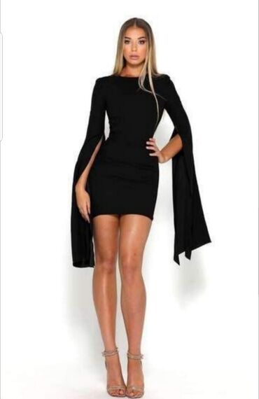 Haljine: 2XL, bоја - Crna, Koktel, klub, Dugih rukava na lalafo.rs — 4 Haljine: 2XL, bоја - Crna, Koktel, klub, Dugih rukava — 4