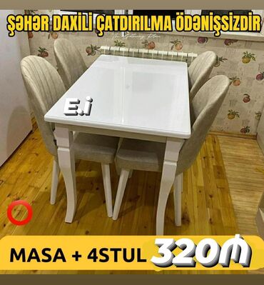 Çarpayılar: Mətbəx üçün, Yeni, 4 stul