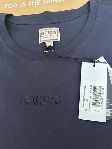 Kişi geyimləri: Futbolka, Guess, XL, rəng - Göy — 4