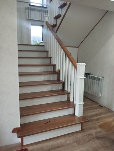 Деревянные лестницы: Лестница,жасайбыз, фанера,шпон,соснадан — 9