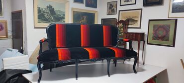 dušeci beograd: Two-seat sofas, Textile, color - Black, New
