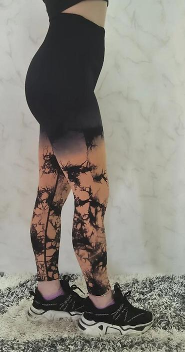 Helanke, biciklistički šortsevi: Ženske sportske helanke sa visokim strukom - Kroj: visok, širok pojas — 8