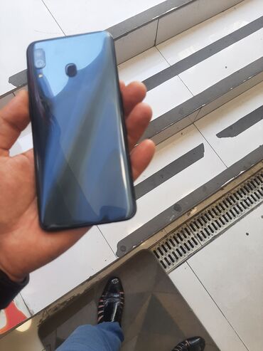 Samsung Galaxy A20, цвет - Синий, Отпечаток пальца
