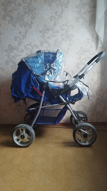 Коляски: Коляска, цвет - Голубой, Б/у — 3