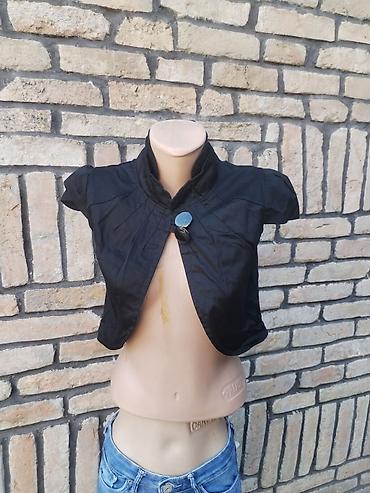 mini kofer: Crni bolero/kratka jaknica sa visokim kragnom - Veličina: S (Vel S — 2