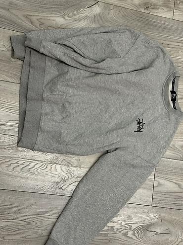мото кийим: Свитшот серый Stussy - Классический свитшот без капюшона - Цвет — 1