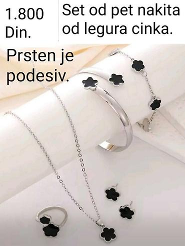 neo sat: Set od pet komada nakita od legura cinka – elegantan dizajn sa crnim — 1