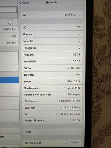 Apple iPad: İşlənmiş Apple iPad Mini, 7,9", < 64 GB, Ünvandan götürmə — 2
