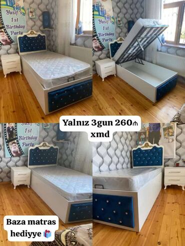 Divan və masa dəstləri: Yeni, Təknəfərlik çarpayı, Bazalı, Matras ilə, Siyirməsiz, Azərbaycan