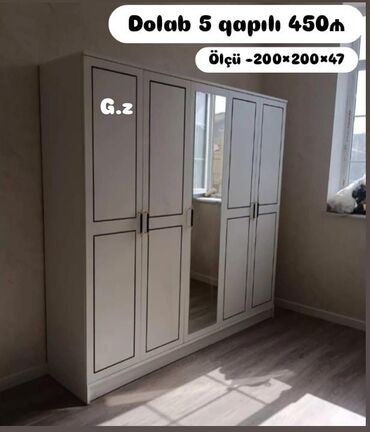 Masa və oturacaq dəstləri: Açılan, 5 qapı Düz dolab, Şifonyer
