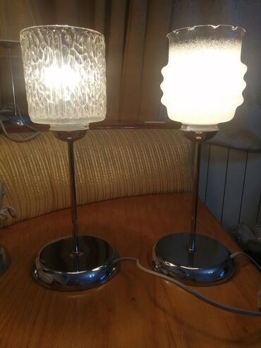 Stol lampaları: Fərqli şüşə plafonlarla gecə lampaları, bir dənəsi 10 azn. Həm — 4