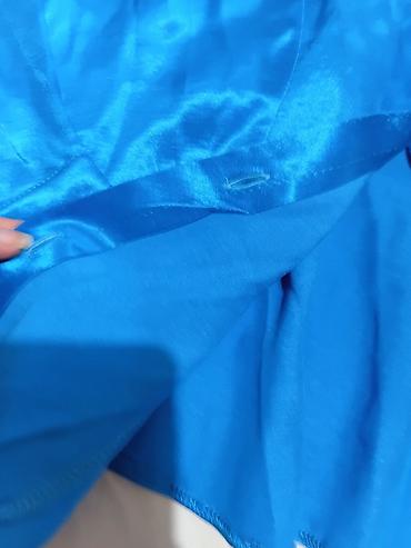 35: PRIMARK košulja – satenski sjaj, tirkizno/plava - Brend: Primark - — 4