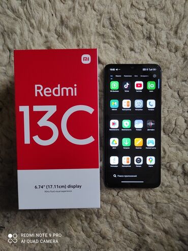 редим 8а: Xiaomi, Redmi 13C, Жаңы, 128 ГБ, түсү - Кара, 1 SIM, 2 SIM, eSIM