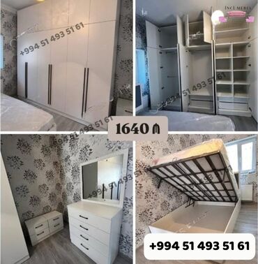Ev üçün digər mebel: 2 təknəfərlik çarpayı, Dolab, Termo, 2 tumba, Azərbaycan, Yeni