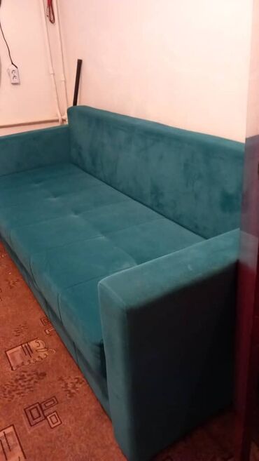 бу мебель для спальни: Диван-кровать, цвет - Голубой