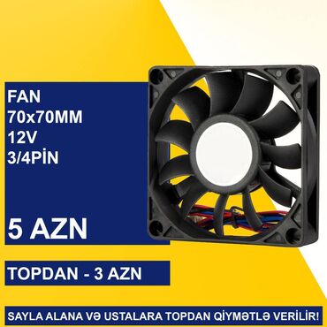 Sərt disklər (HDD): Kulerlər 70x70mm SAYLA ALANA VƏ USTALARA TOPDAN QİYMƏTLƏ VERİLİR! ⭐Fan