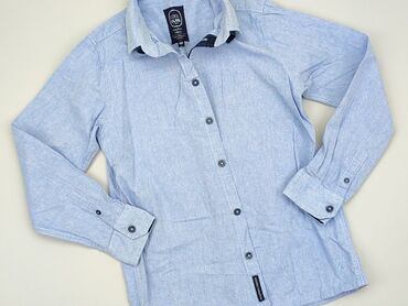 koszule boho: Shirt 11 years, condition - Very good, pattern - Monochromatic, color - Light blue
