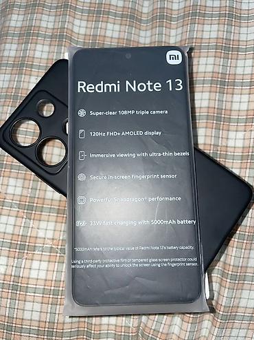 4k 4к: Redmi, Redmi Note 13, Б/у, 256 ГБ, цвет - Черный, 2 SIM — 1