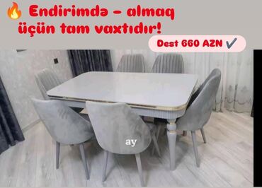 Stullar: Qonaq otağı üçün, Yeni, Açılan, 6 stul
