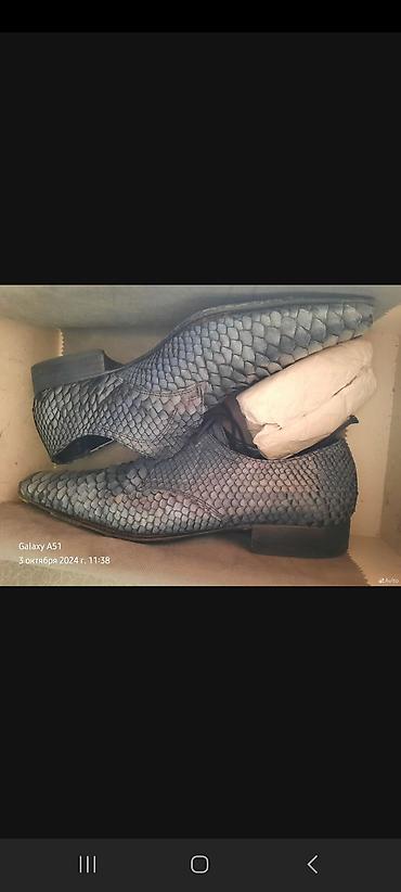 кожа змеи: Мужские туфли, 41, Golden Goose, Б/у, цвет - Серый — 5