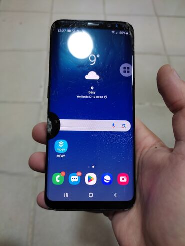 samsung s8 plus ekran: Samsung Galaxy S8, 64 GB, rəng - Qara