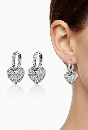 Серьги сөйкөлөр У в форме сердца созданы, чтобы покорять с первого