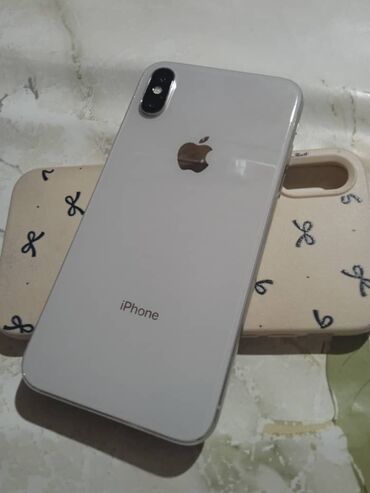 smart tv б у: IPhone X, Колдонулган, 64 ГБ, Ак, Кабель, Каптама, 100 %