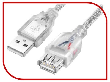 б у компьютера: USB удлинитель 2.8м с ферритовым фильтром, кабель USB A (male) — USB A