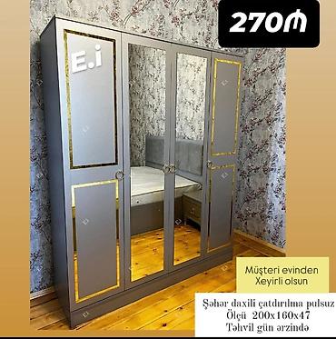 4 qapılı dolab Yep yeni 270 azn rəng seçimi var çatdırılma var lalafo.az -da 4 qapılı dolab Yep yeni 270 azn rəng seçimi var çatdırılma var