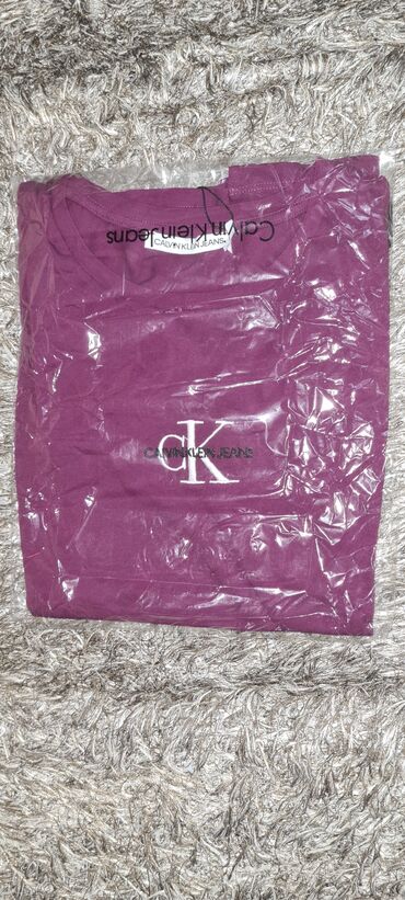 majice sa vezom: Calvin Klein, M (EU 38), Cotton, color - Purple