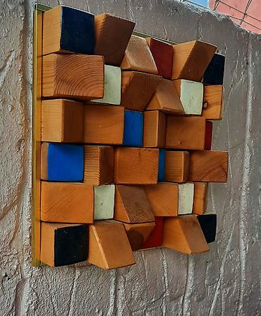jasmin agaci: Akustik diffuzor panel - Material: təbii ağacdan hazırlanmış kub — 2