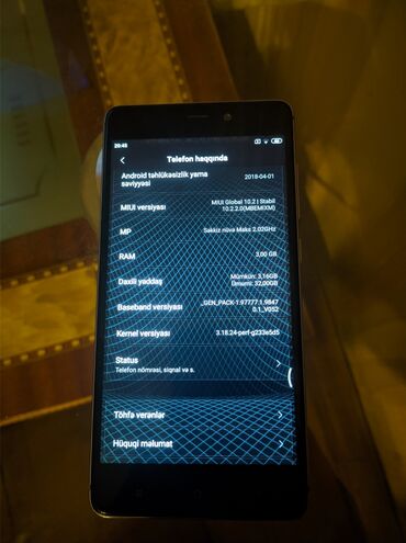 Digər mobil telefonlar: Smartfon – Android Xüsusiyyətlər: - Sensorlu ekran, ön kamera və arxa — 7